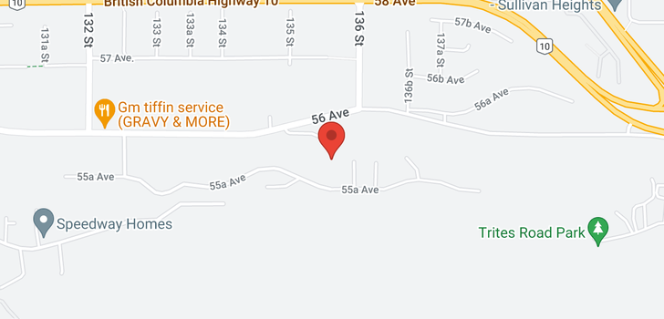 map of 13544 56 AVENUE
